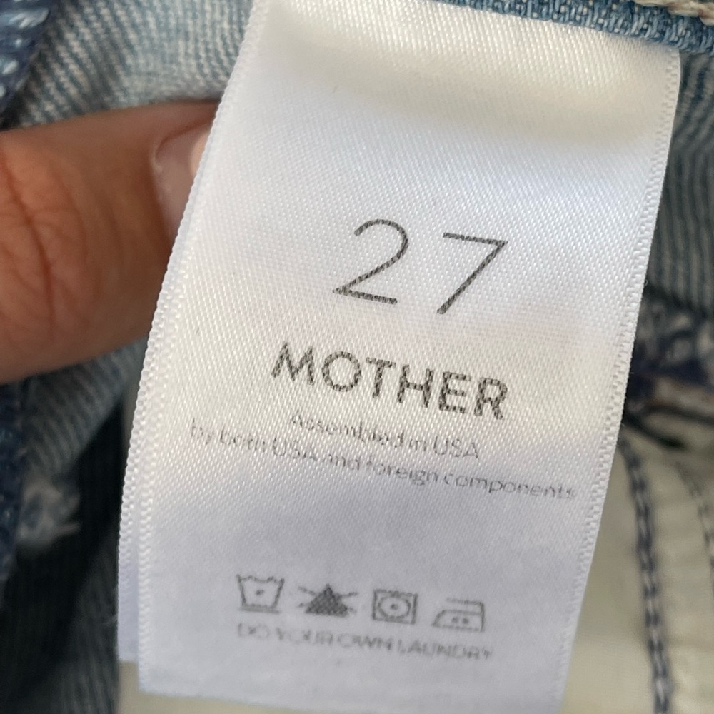 MOTHER Superior The Pleated Poplar Leg Jeans Straight Leg Size 27 - Picture 7 of 10